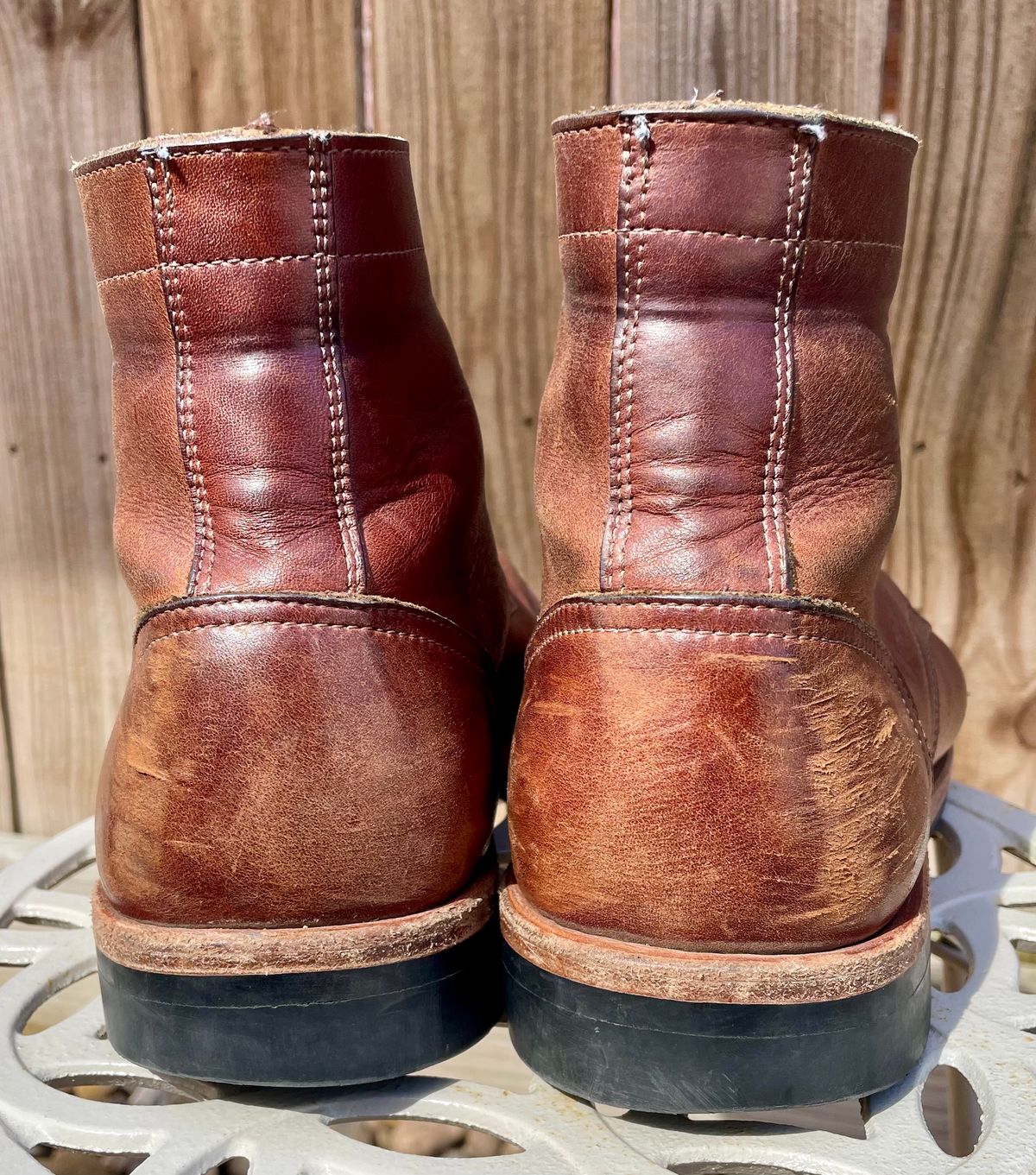 Photo by manco on March 4, 2025 of the Oak Street Bootmakers Trench Boot in Seidel Light Brown Mustang.
