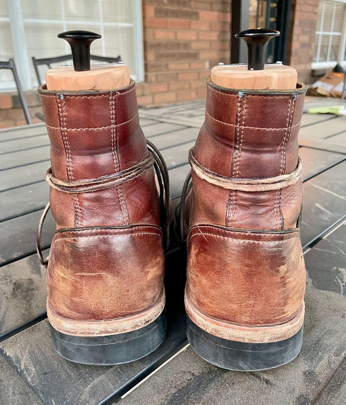 Photo by manco on March 21, 2025 of the Oak Street Bootmakers Trench Boot in Seidel Light Brown Mustang.
