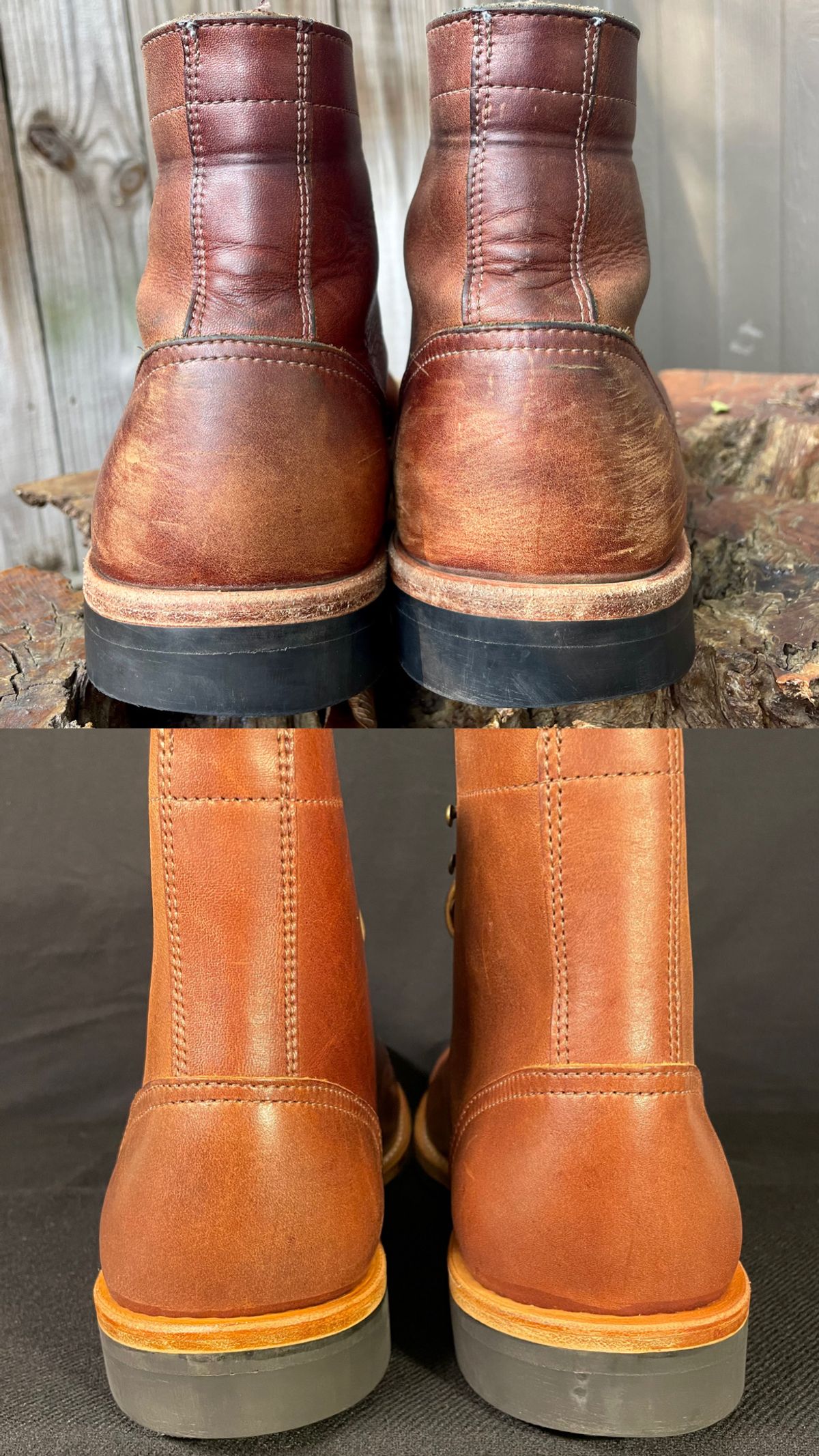 Photo by manco on April 5, 2025 of the Oak Street Bootmakers Trench Boot in Seidel Light Brown Mustang.