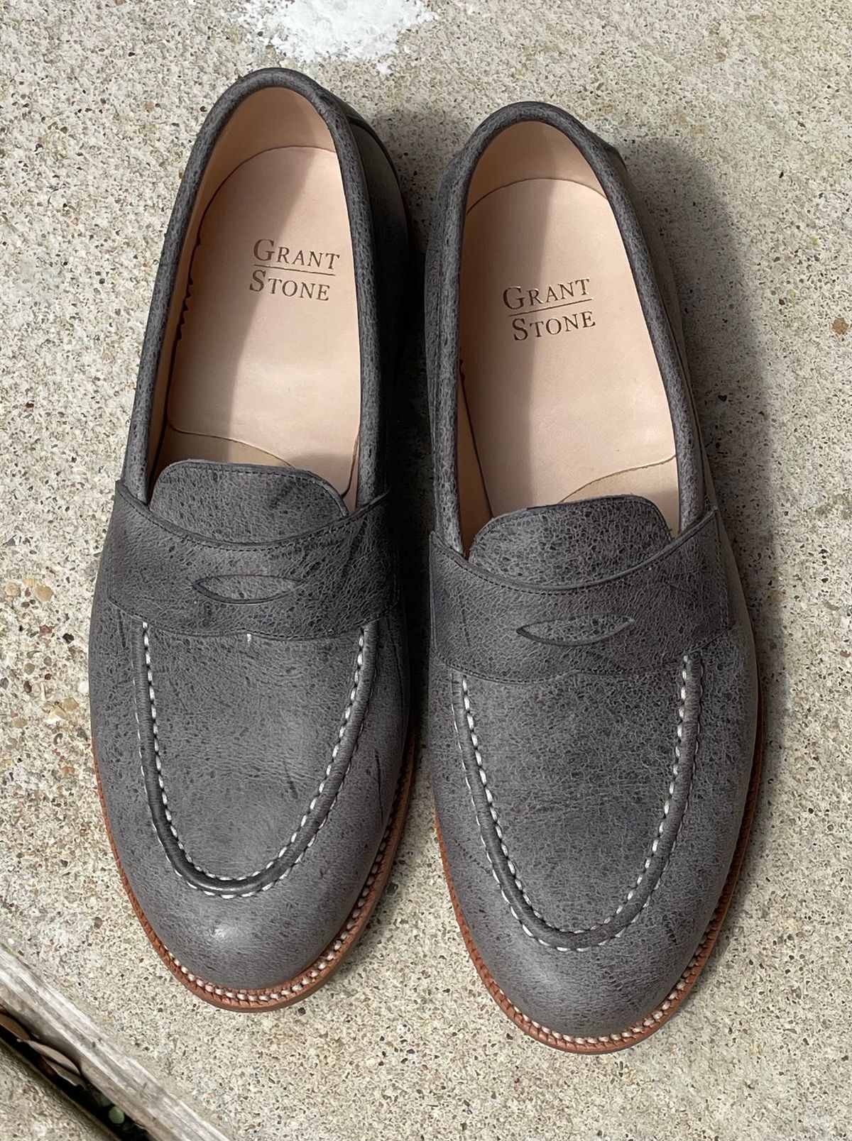 Photo by manco on March 19, 2024 of the Grant Stone Traveler Loafer in C.F. Stead Storm Kudu.