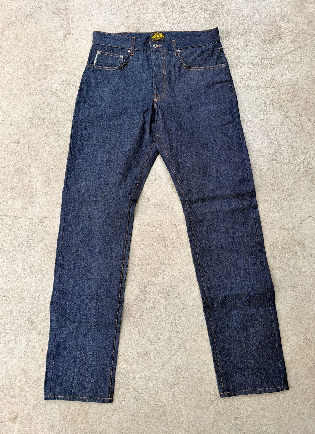 Photo by manco on April 9, 2026 of the Brave Star Strongman in 13 Oz Cone Mills “Witness” Raw Selvedge Denim (100% Cotton).