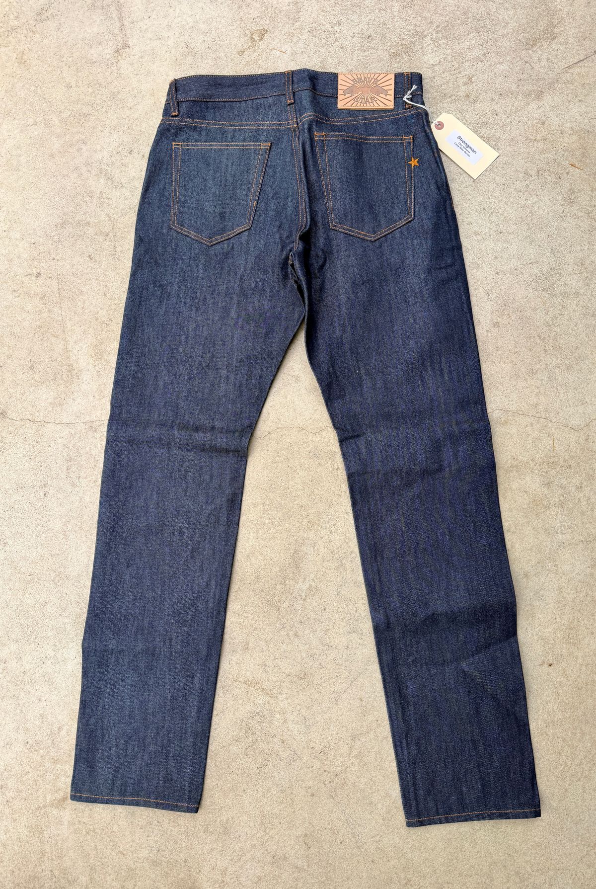 Photo by manco on April 9, 2026 of the Brave Star Strongman in 13 Oz Cone Mills “Witness” Raw Selvedge Denim (100% Cotton).