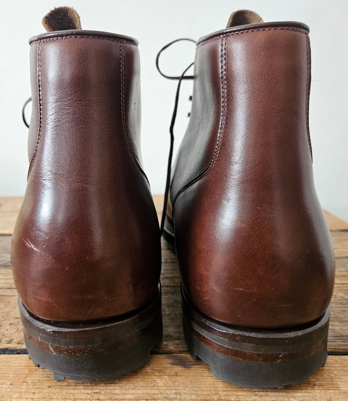 Photo by Kwamelong on May 25, 2025 of the Viberg Service Boot in Horween Brown Chromexcel.