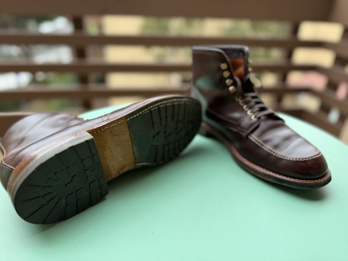 Photo by justjustin on May 29, 2025 of the Alden Indy Boot in Horween Brown Chromexcel.