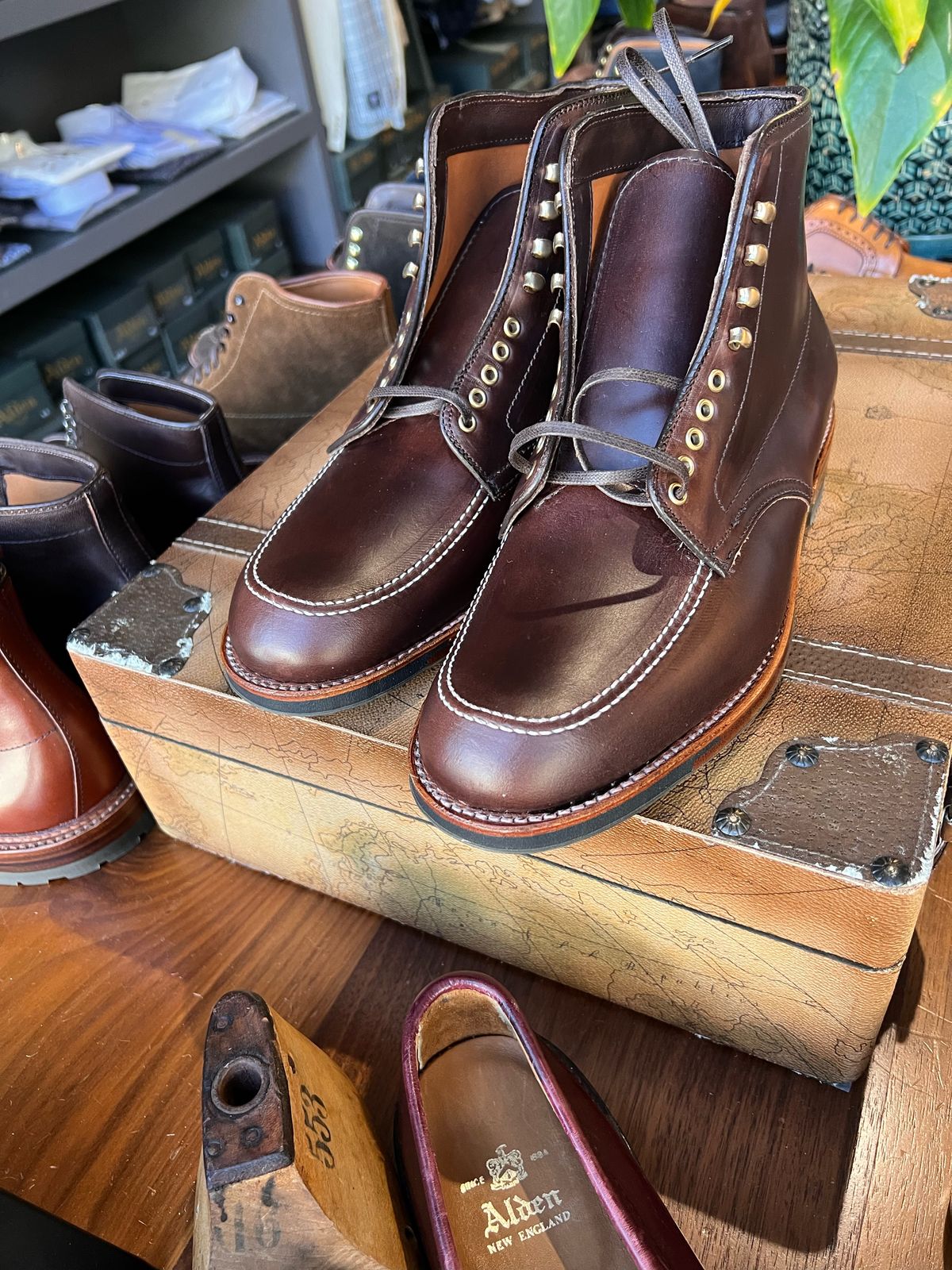 Photo by justjustin on November 13, 2023 of the Alden Indy Boot in Horween Brown Chromexcel.