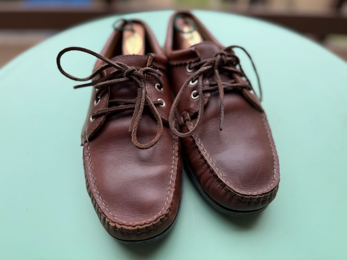 Photo by justjustin on May 29, 2025 of the Quoddy Blucher in Unknown Leather.