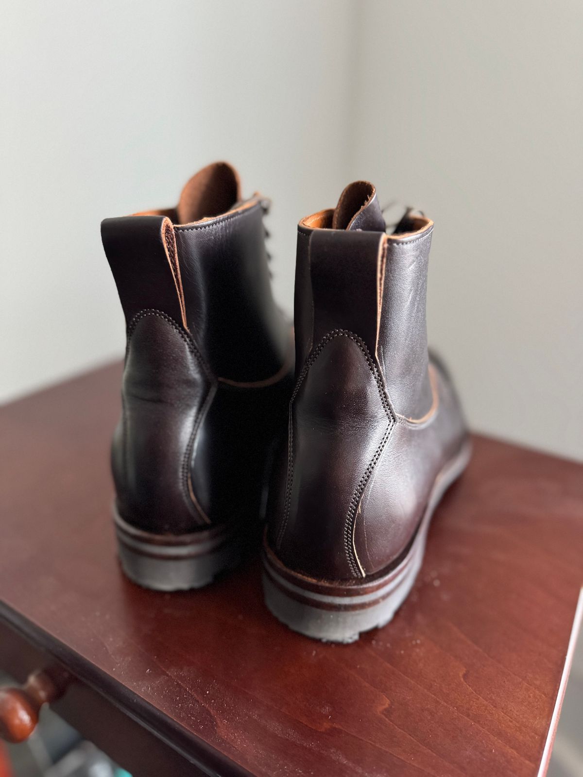 Photo by pablosstuff on October 19, 2025 of the Viberg Country Boot in Horween Brown Wooly.
