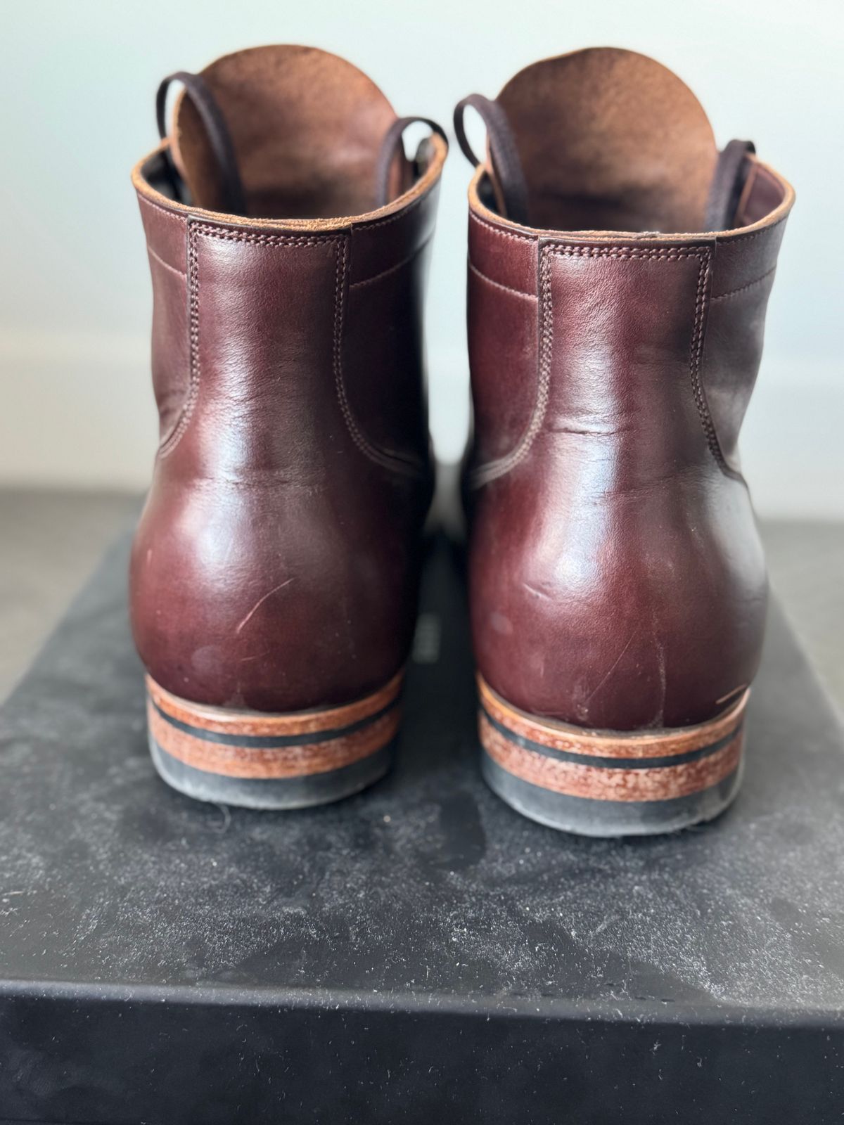Photo by pablosstuff on October 20, 2024 of the Viberg Service Boot in Horween Brown Chromexcel.
