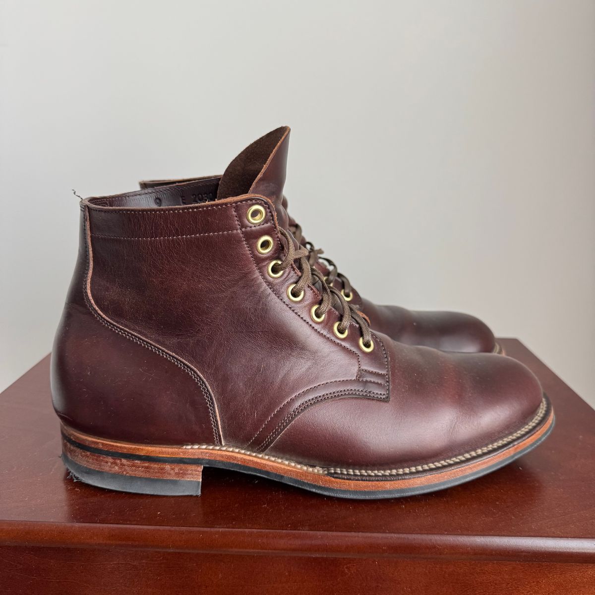 Photo by pablosstuff on April 1, 2026 of the Viberg Service Boot in Horween Brown Chromexcel.