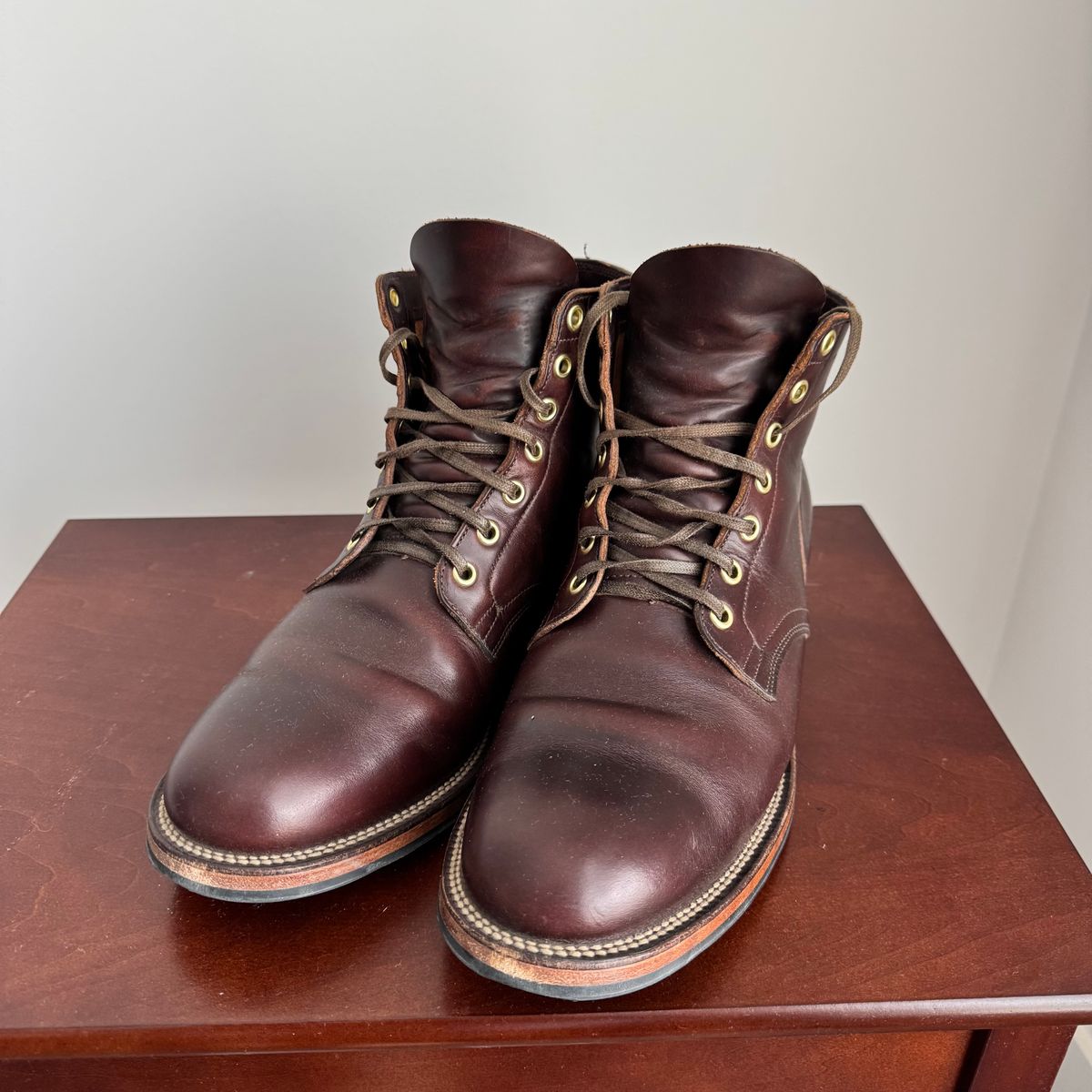 Photo by pablosstuff on April 1, 2026 of the Viberg Service Boot in Horween Brown Chromexcel.
