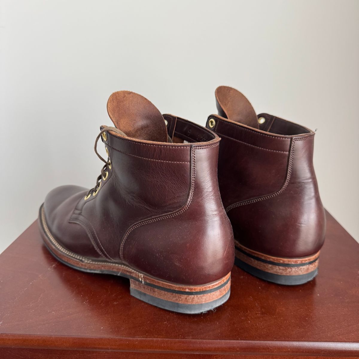 Photo by pablosstuff on April 1, 2026 of the Viberg Service Boot in Horween Brown Chromexcel.