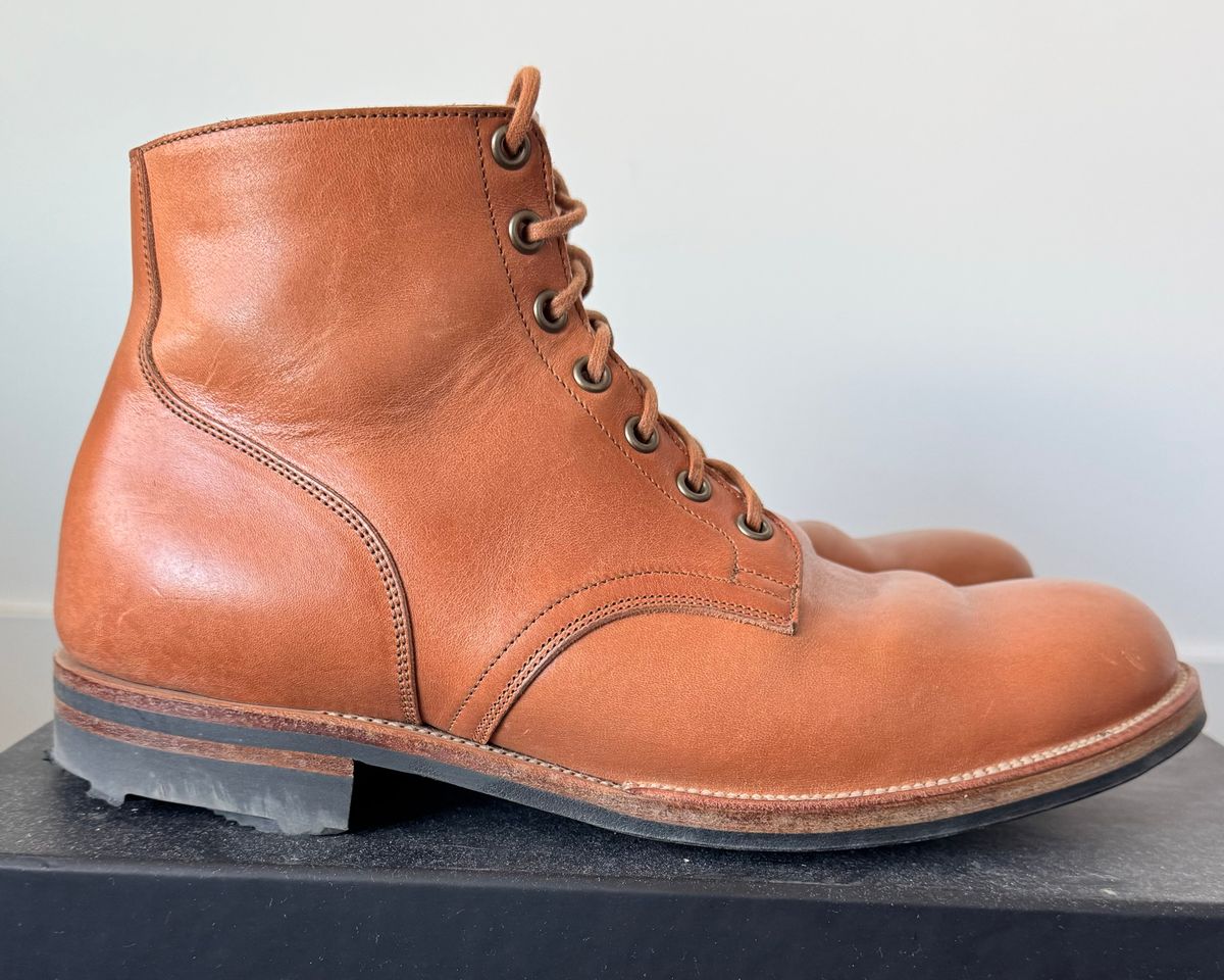 Photo by pablosstuff on October 20, 2024 of the Viberg Service Boot in Maryam Bruciato TPR Horsebutt.