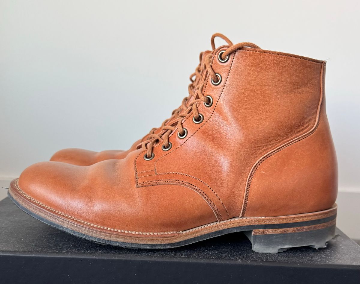 Photo by pablosstuff on October 20, 2024 of the Viberg Service Boot in Maryam Bruciato TPR Horsebutt.
