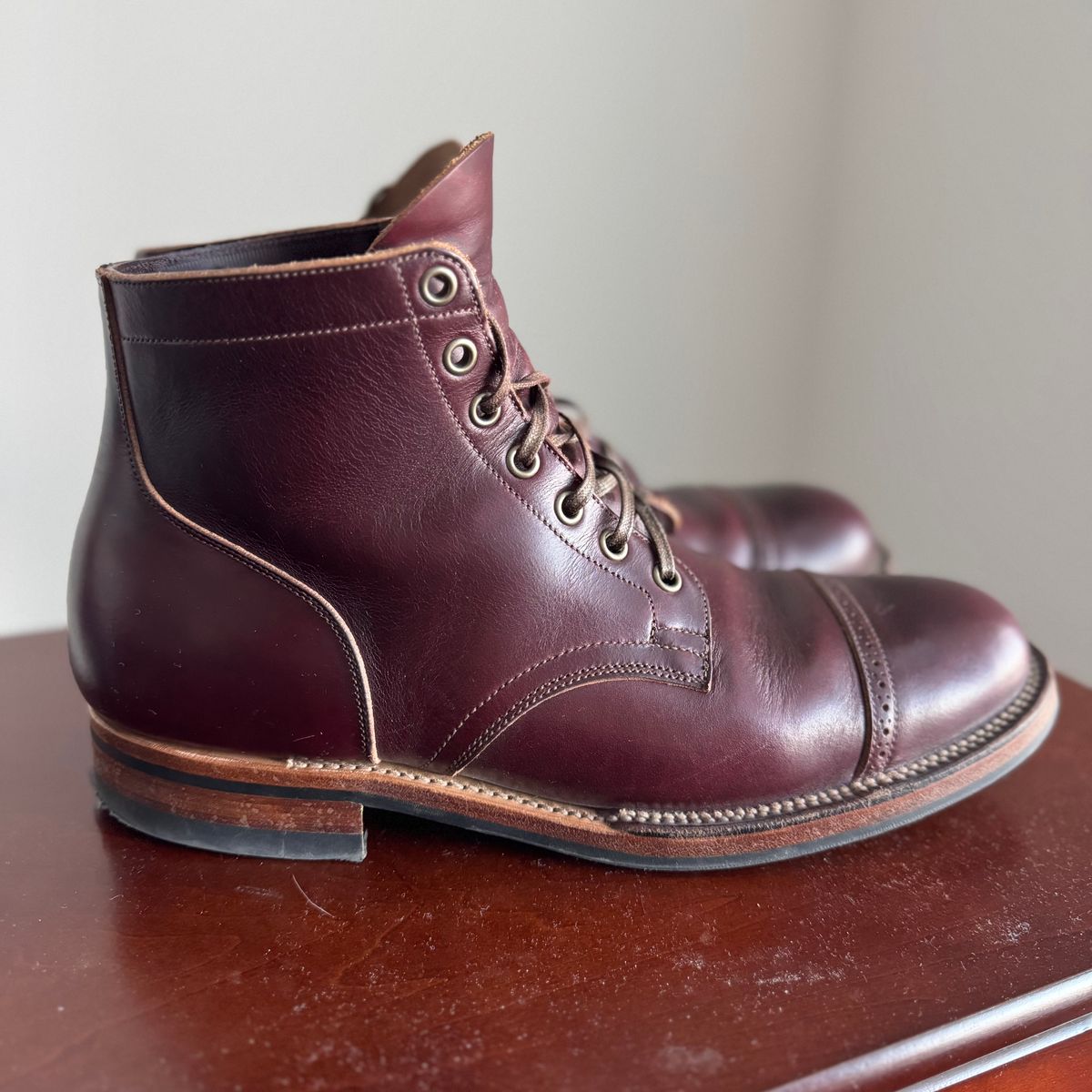Photo by pablosstuff on March 23, 2026 of the Viberg Service Boot BCT in Horween Chromexcel Colour 8.