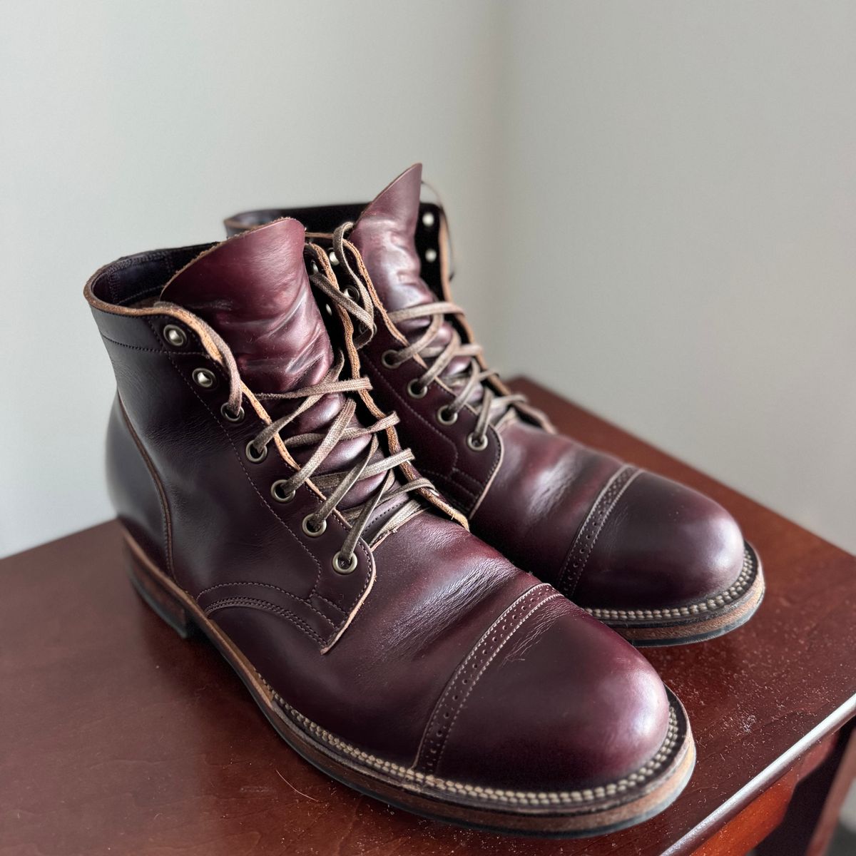 Photo by pablosstuff on March 23, 2026 of the Viberg Service Boot BCT in Horween Chromexcel Colour 8.