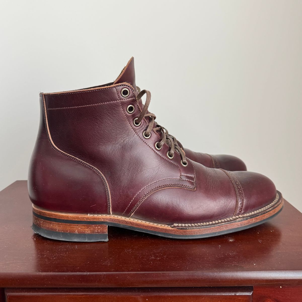 Photo by pablosstuff on April 1, 2026 of the Viberg Service Boot BCT in Horween Chromexcel Colour 8.