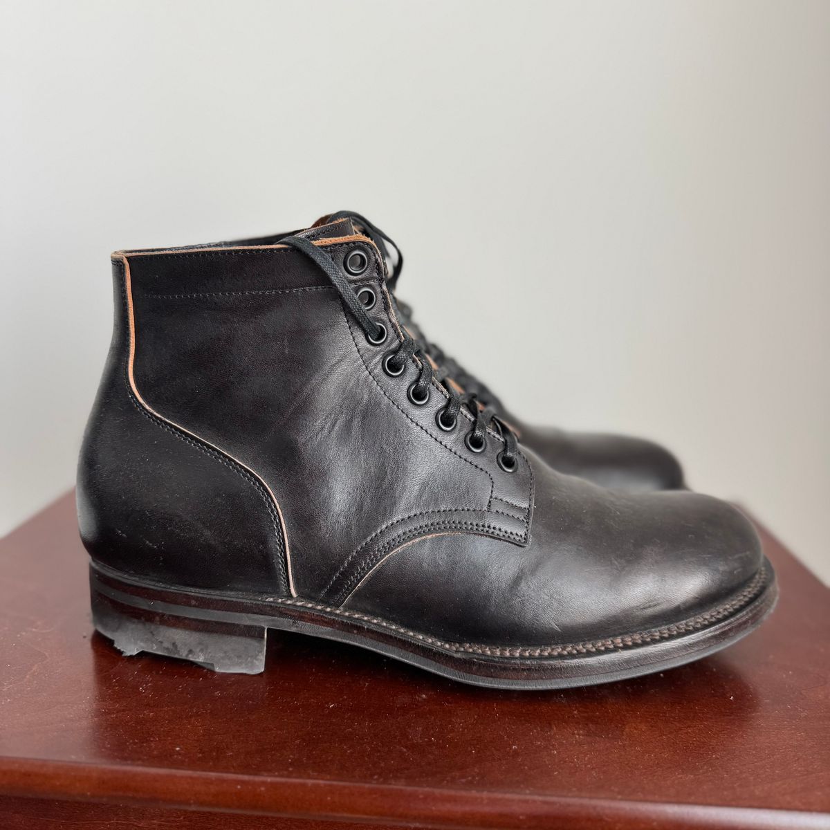 Photo by pablosstuff on April 1, 2026 of the Viberg Service Boot in Maryam Nero Horsebutt.