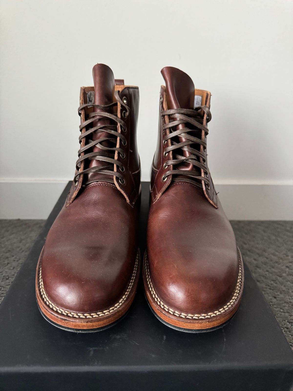 Photo by pablosstuff on March 1, 2025 of the Viberg Country Boot in Horween Brown Chromexcel Horsehide.
