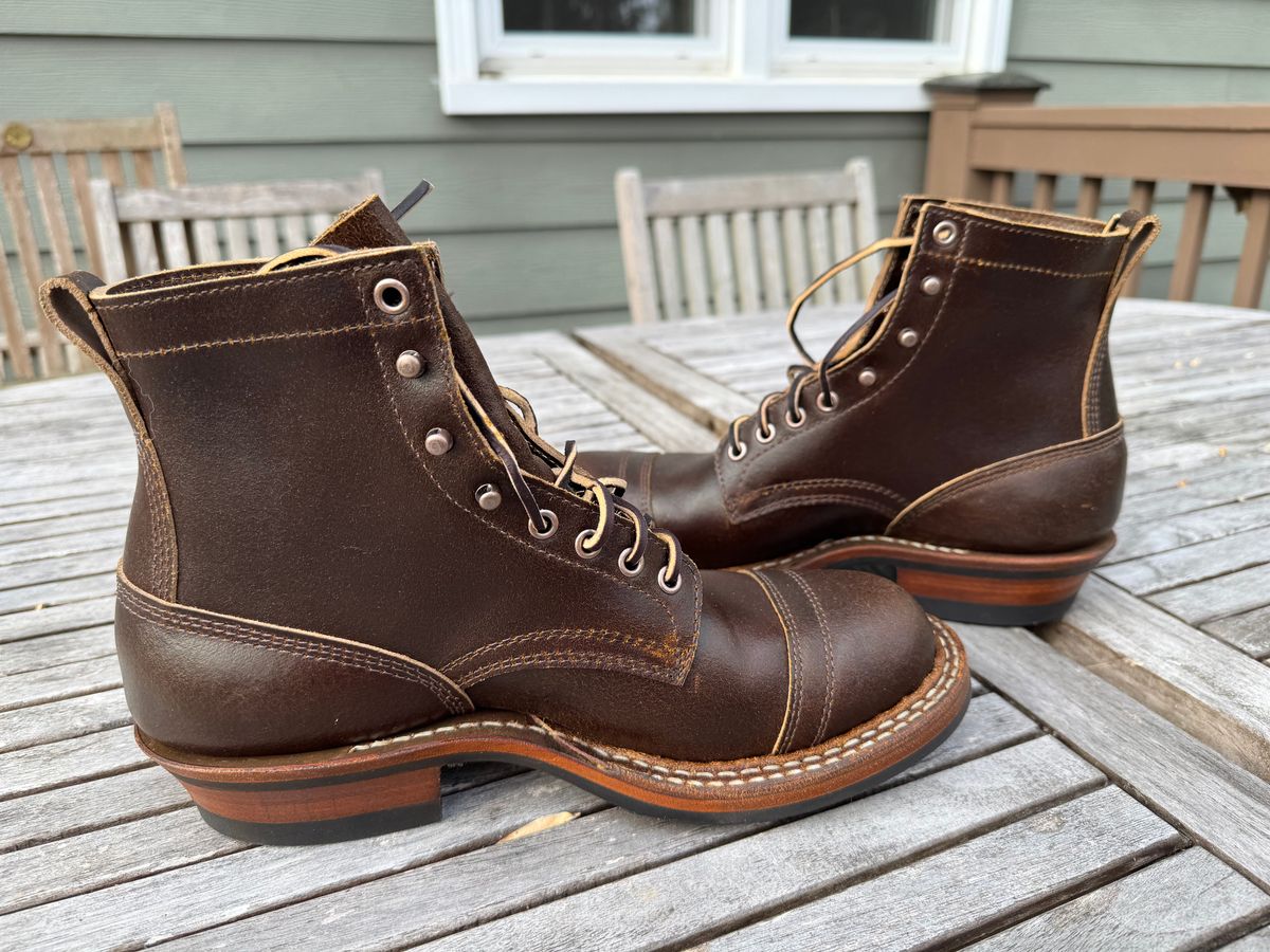 Photo by InspektorKemp on March 24, 2025 of the White's 350 Cruiser in Horween Cinnamon Waxed Flesh.