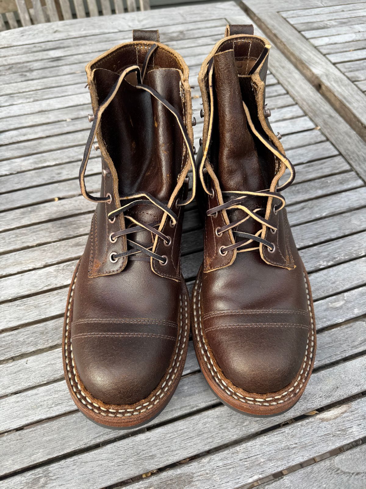 Photo by InspektorKemp on March 24, 2025 of the White's 350 Cruiser in Horween Cinnamon Waxed Flesh.