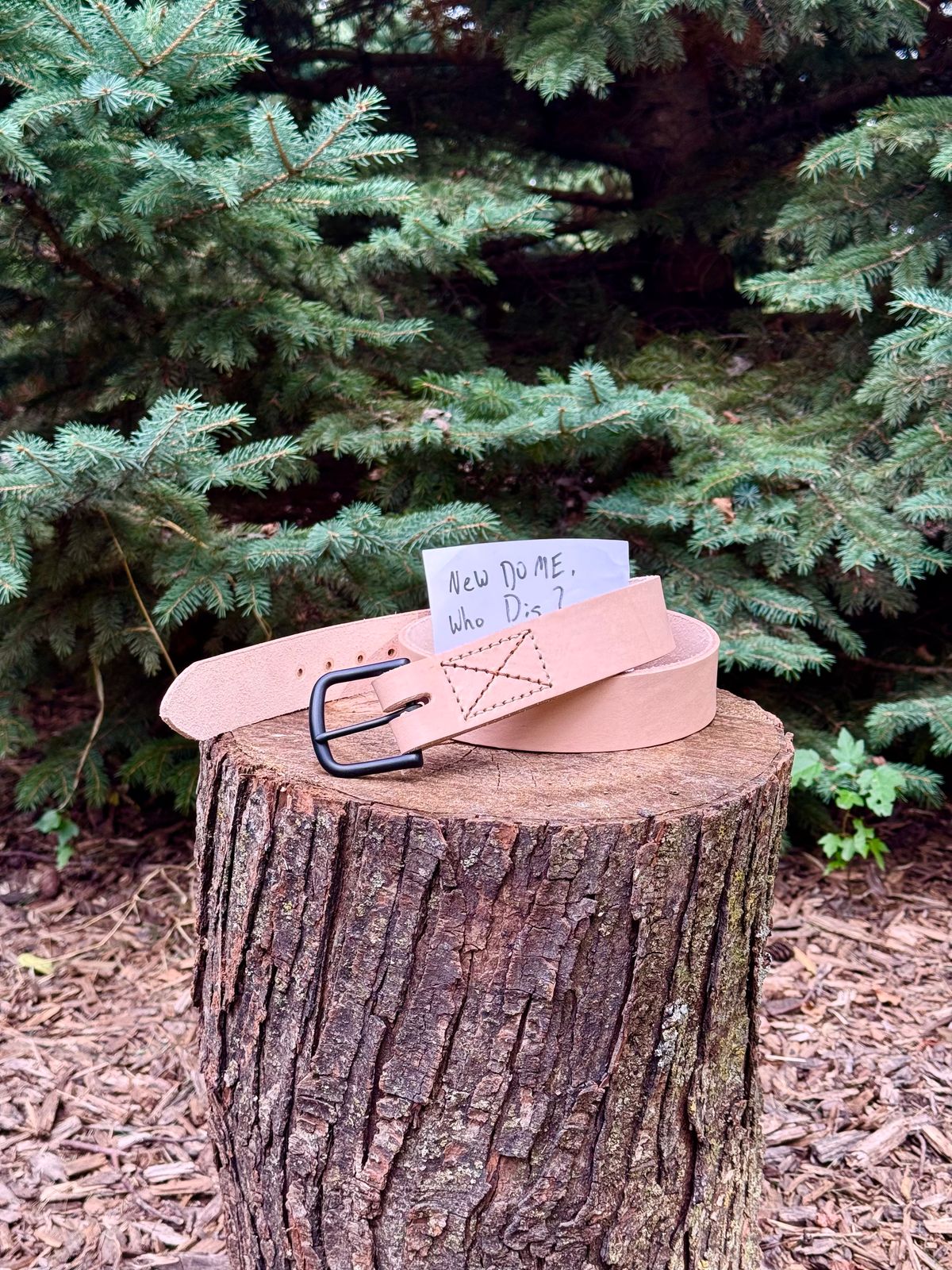 Photo by PatC on October 1, 2025 of the Handmade Belt in Wickett & Craig Natural American Vachetta.