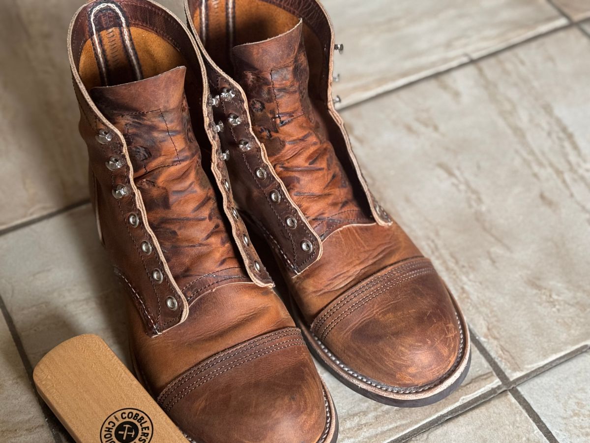 Photo by churst on April 4, 2025 of the Red Wing Iron Ranger in S.B. Foot Copper Rough and Tough.