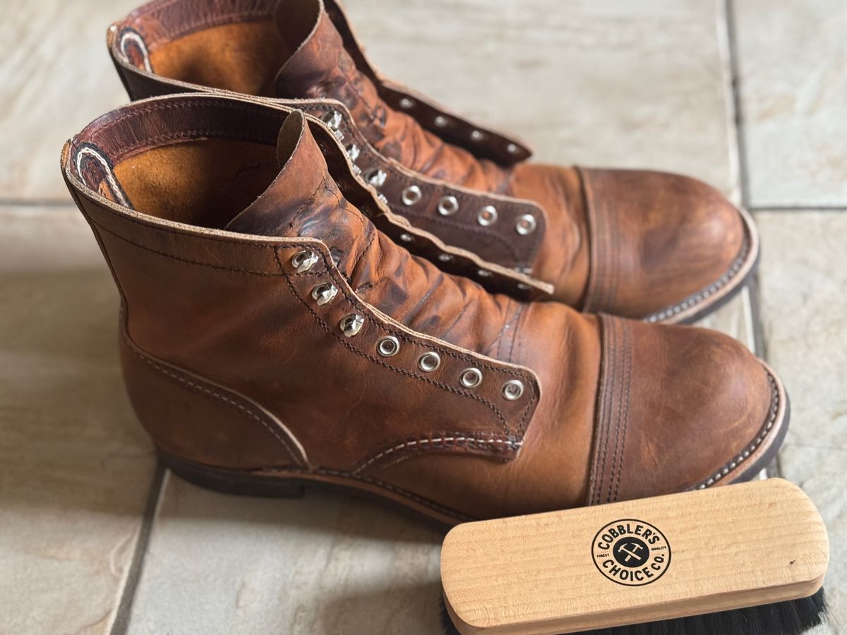Photo by churst on April 4, 2025 of the Red Wing Iron Ranger in S.B. Foot Copper Rough and Tough.