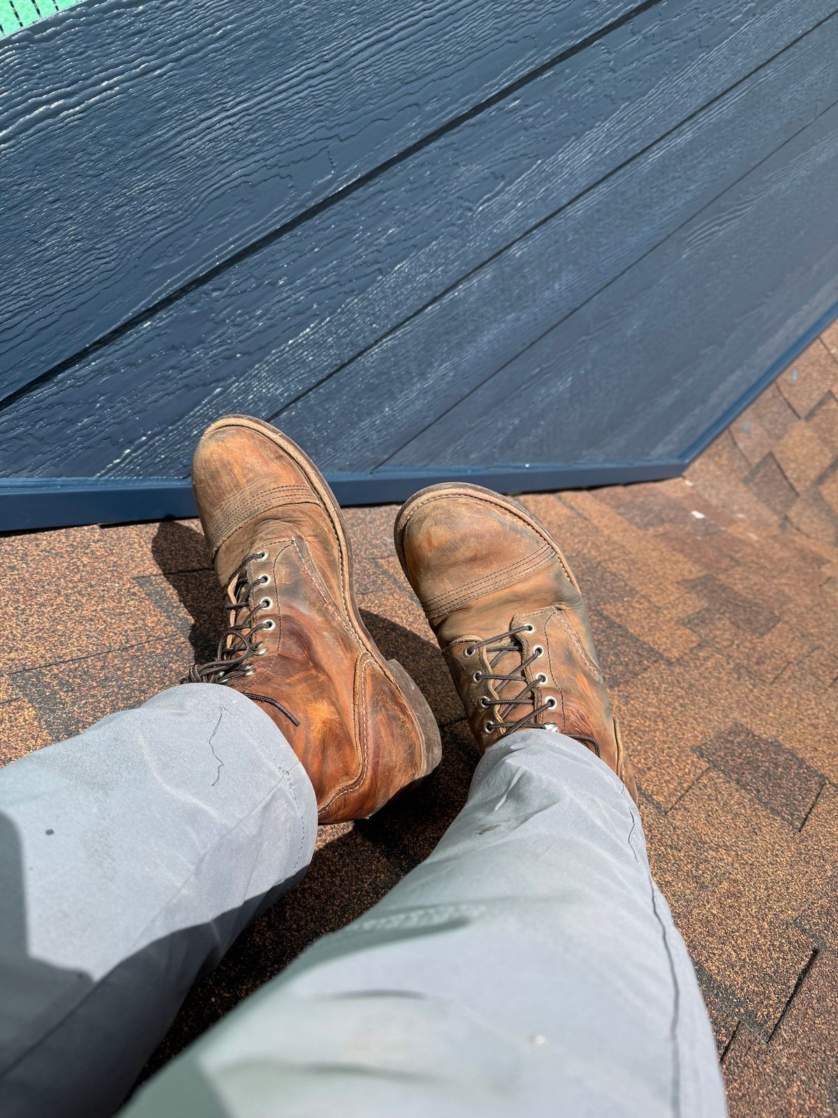 Photo by churst on May 16, 2025 of the Red Wing Iron Ranger in S.B. Foot Copper Rough and Tough.