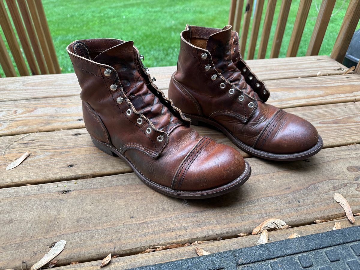 Photo by churst on June 7, 2025 of the Red Wing Iron Ranger in S.B. Foot Copper Rough and Tough.