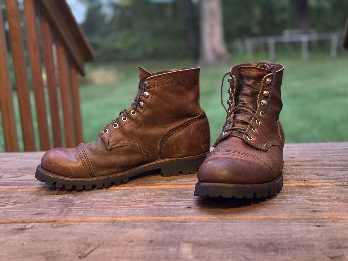 Photo by PatC on September 26, 2025 of the Red Wing Iron Ranger in S.B. Foot Copper Rough and Tough.