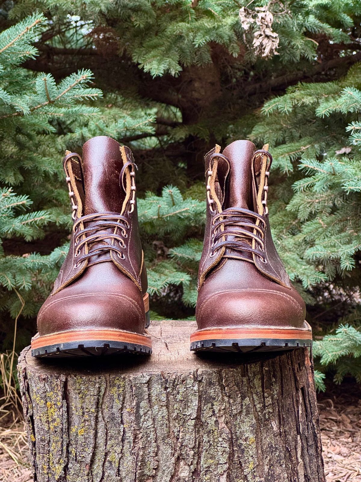 Photo by PatC on September 30, 2025 of the White's CMP-Sherman in Horween Cinnamon Waxed Flesh.