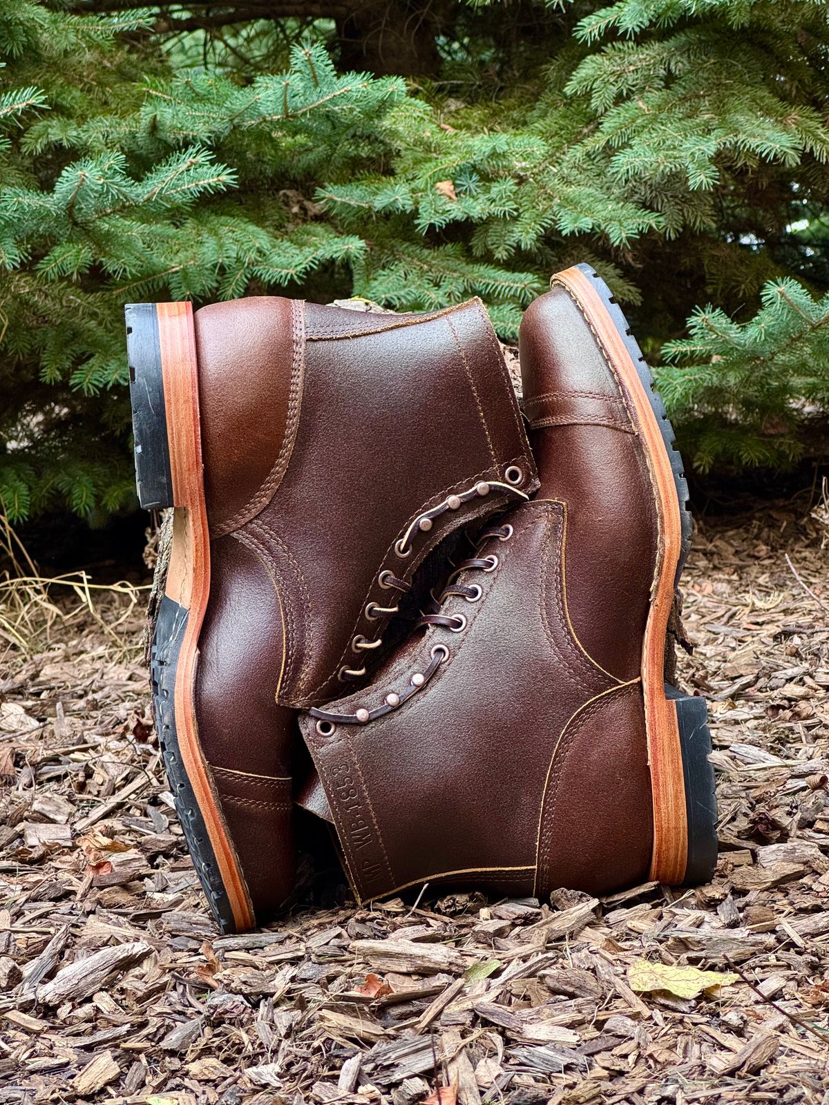 Photo by PatC on September 30, 2025 of the White's CMP-Sherman in Horween Cinnamon Waxed Flesh.