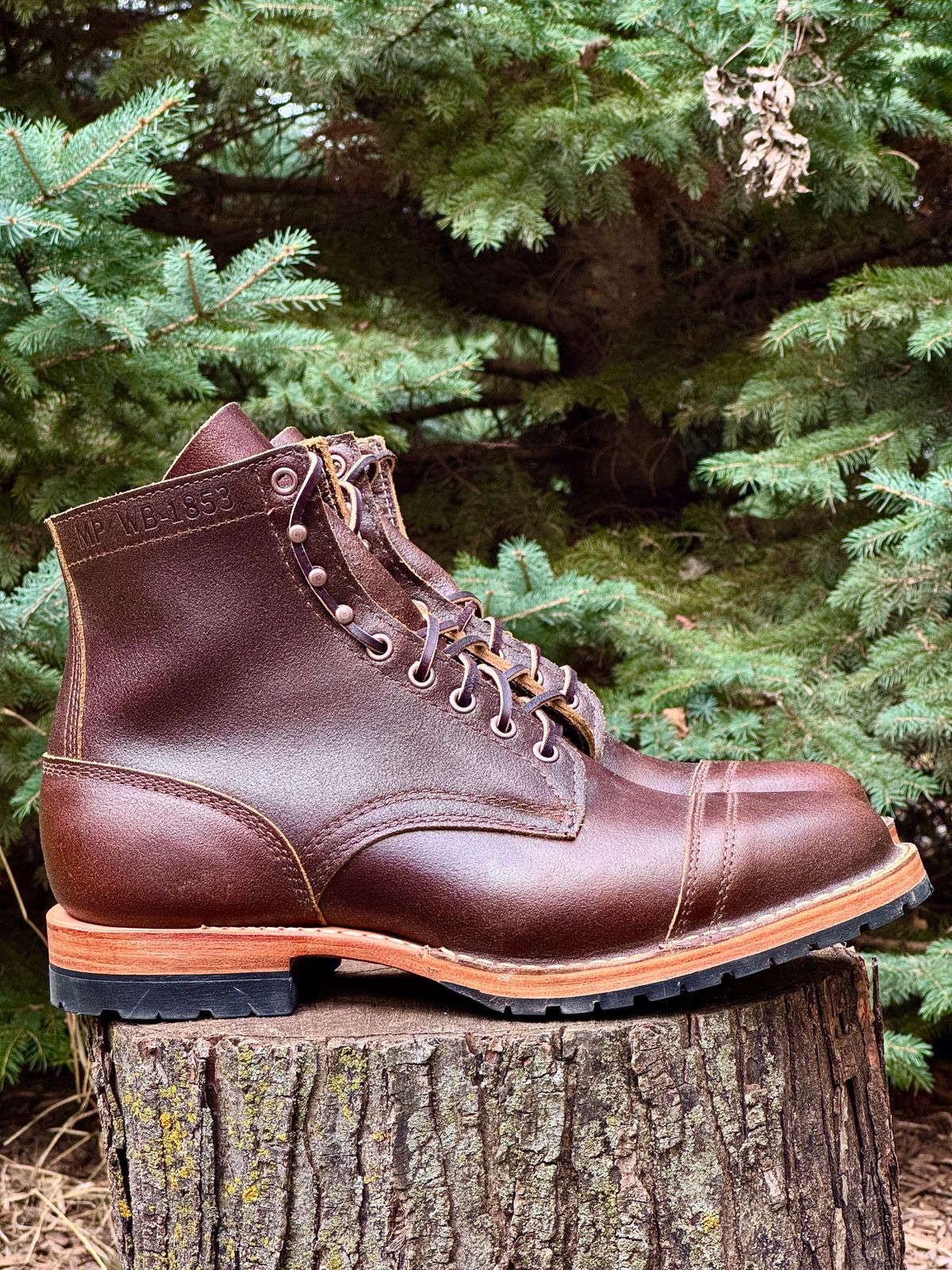 Photo by PatC on September 30, 2025 of the White's CMP-Sherman in Horween Cinnamon Waxed Flesh.