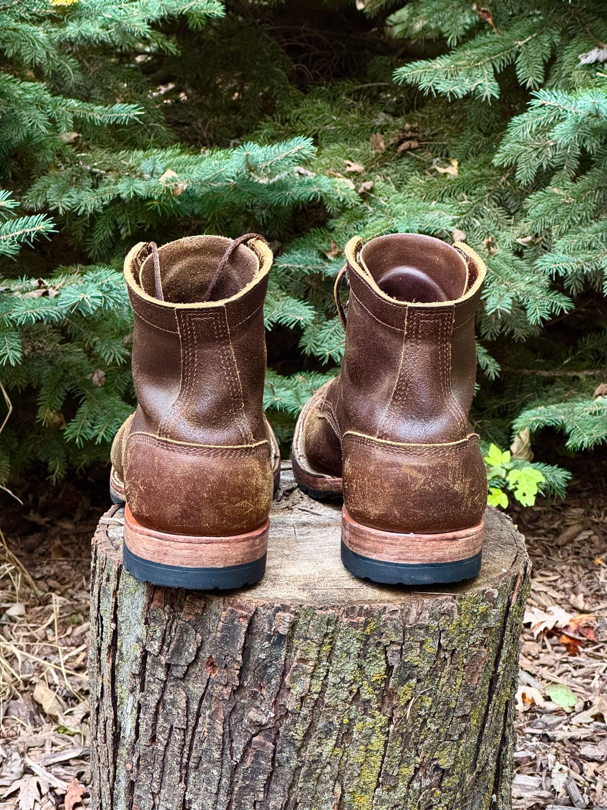 Photo by PatC on October 31, 2025 of the White's CMP-Sherman in Horween Cinnamon Waxed Flesh.