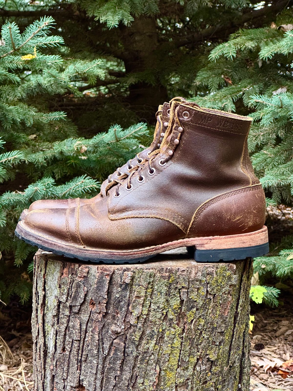 Photo by PatC on October 31, 2025 of the White's CMP-Sherman in Horween Cinnamon Waxed Flesh.