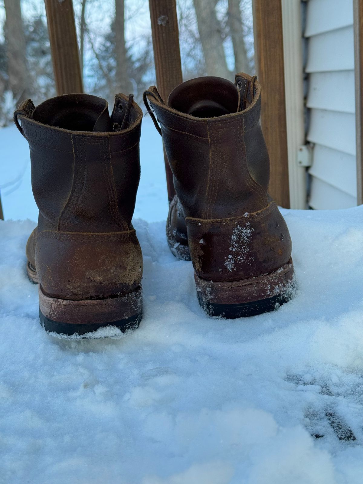 Photo by PatC on November 30, 2025 of the White's CMP-Sherman in Horween Cinnamon Waxed Flesh.