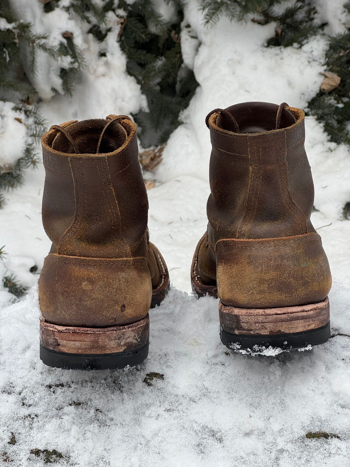 Photo by PatC on January 3, 2026 of the White's CMP-Sherman in Horween Cinnamon Waxed Flesh.