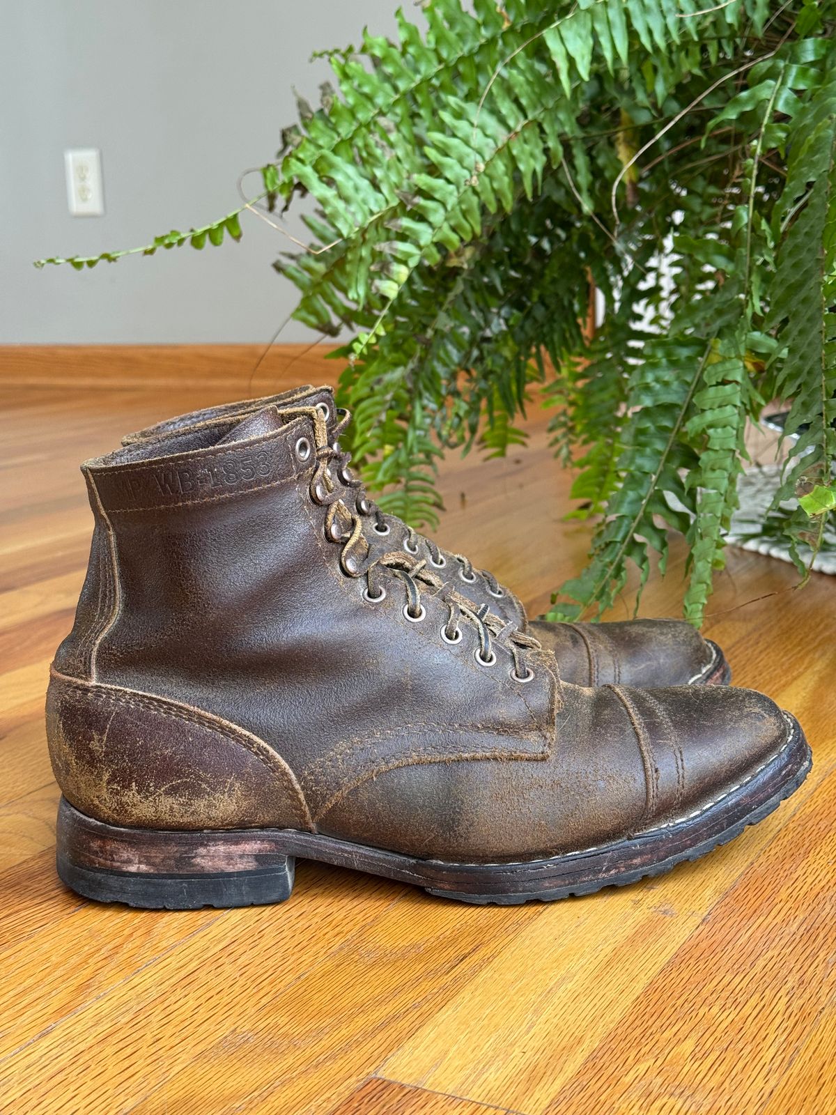 Photo by PatC on February 5, 2026 of the White's CMP-Sherman in Horween Cinnamon Waxed Flesh.