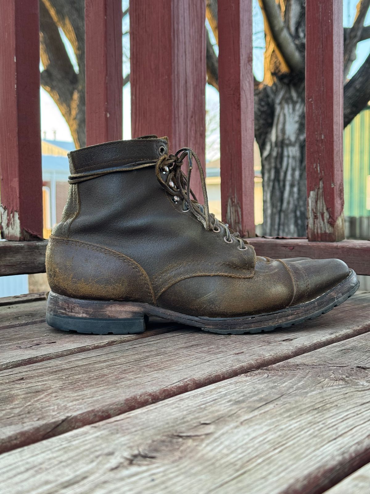 Photo by PatC on March 3, 2026 of the White's CMP-Sherman in Horween Cinnamon Waxed Flesh.