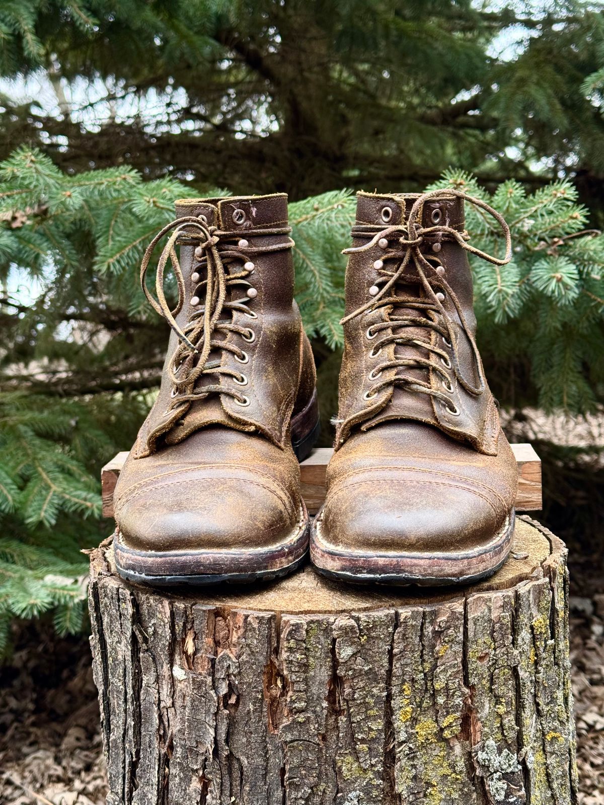 Photo by PatC on April 1, 2026 of the White's CMP-Sherman in Horween Cinnamon Waxed Flesh.