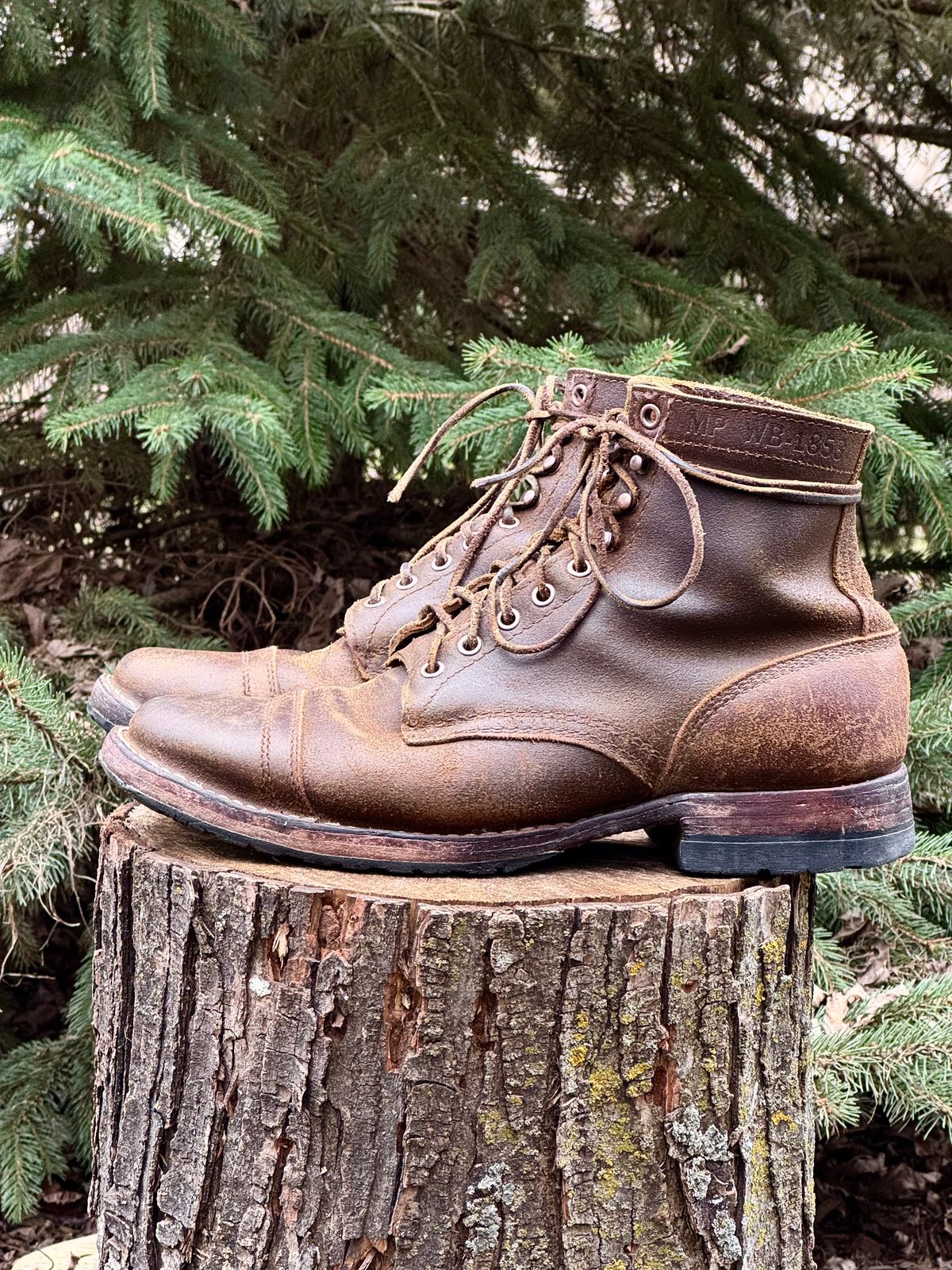 Photo by PatC on April 1, 2026 of the White's CMP-Sherman in Horween Cinnamon Waxed Flesh.