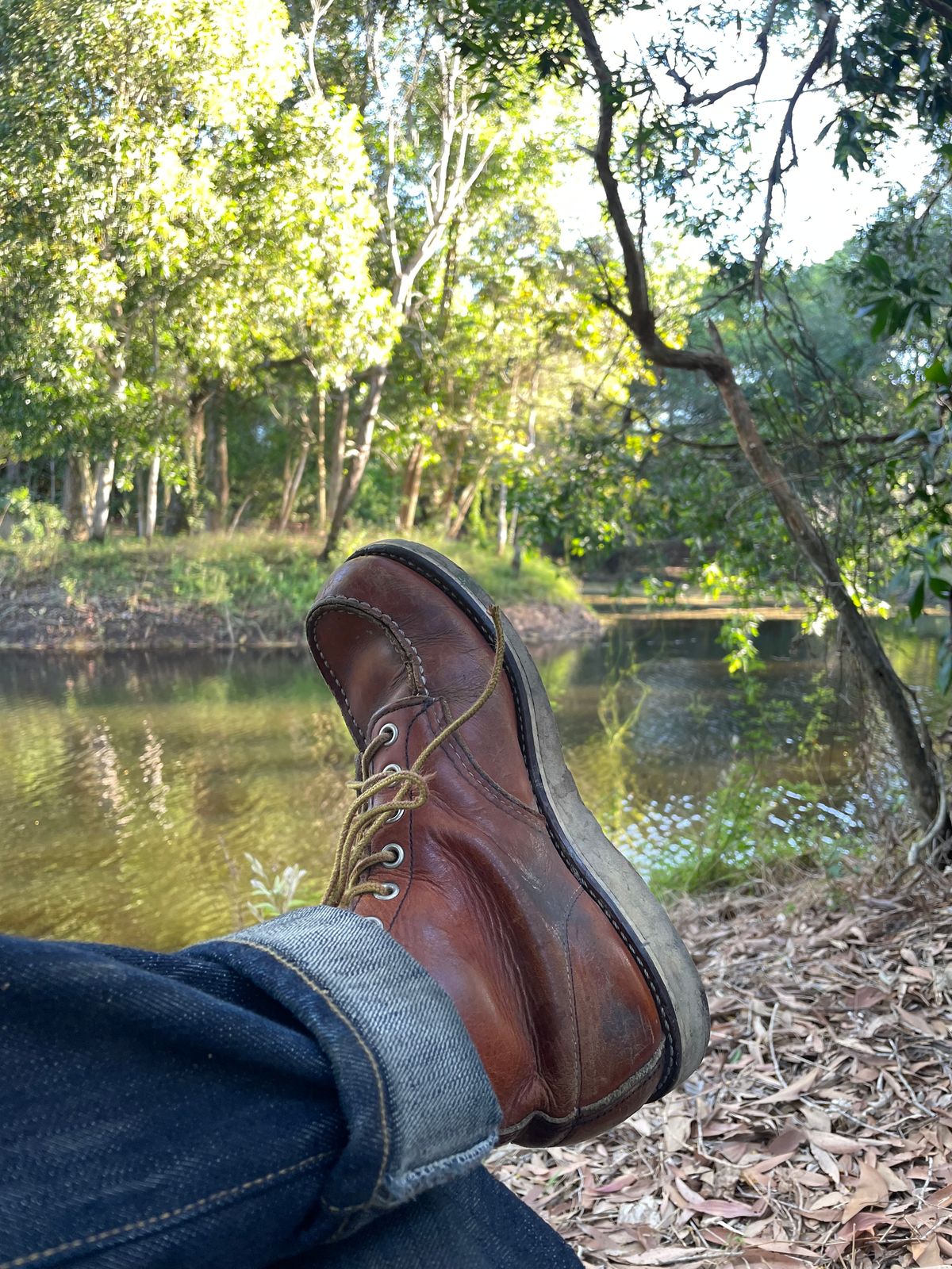 Photo by Minh_Bach on December 30, 2023 of the Red Wing 875 Classic moc in Oil Tan Leather.