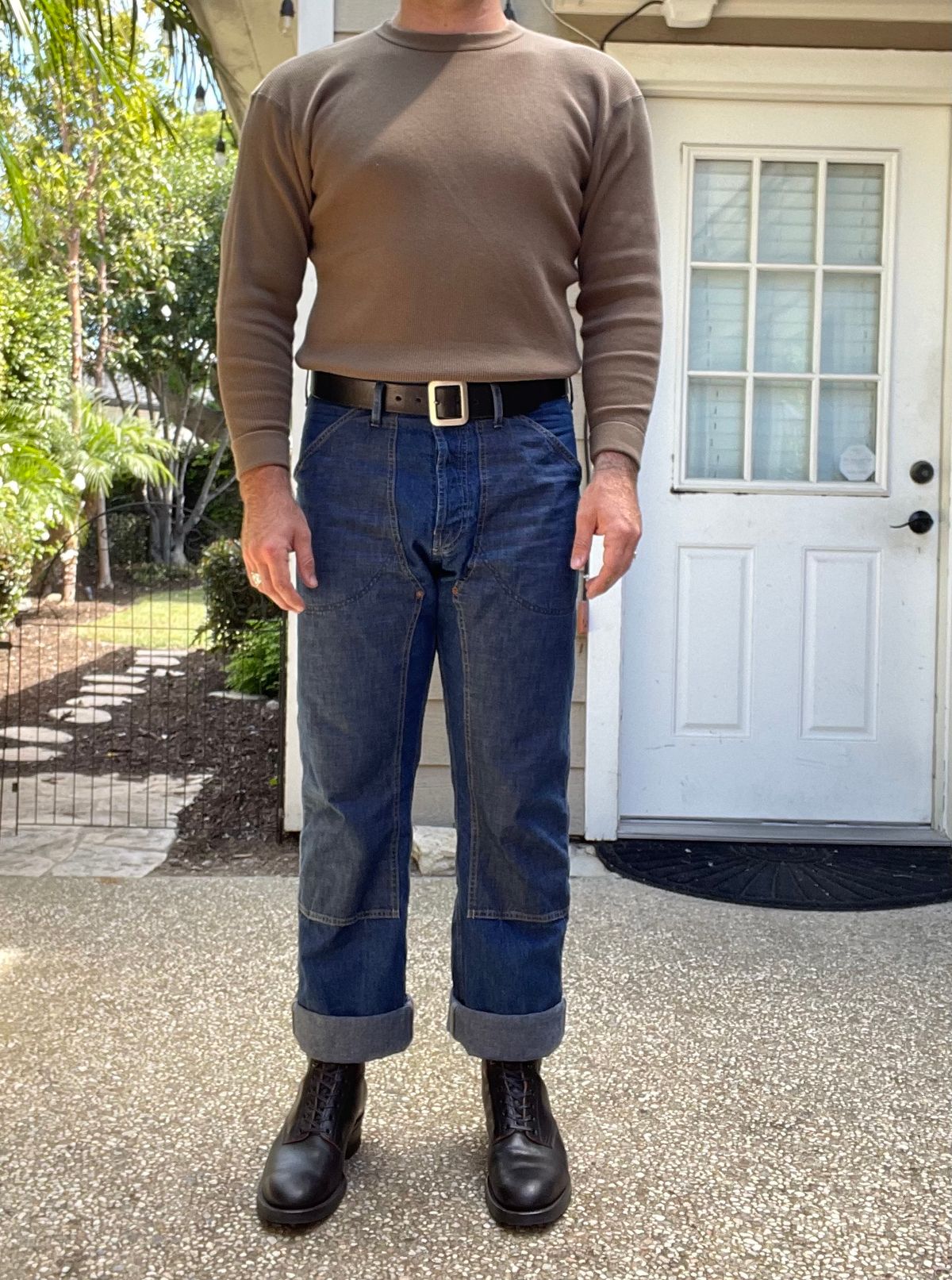 Photo by RobinsonCrusoe on May 4, 2026 of the Rolling Dub Trio Griffin 8.5" Plain Toe Boots in Hand Dyed Black Italian Horsebutt.