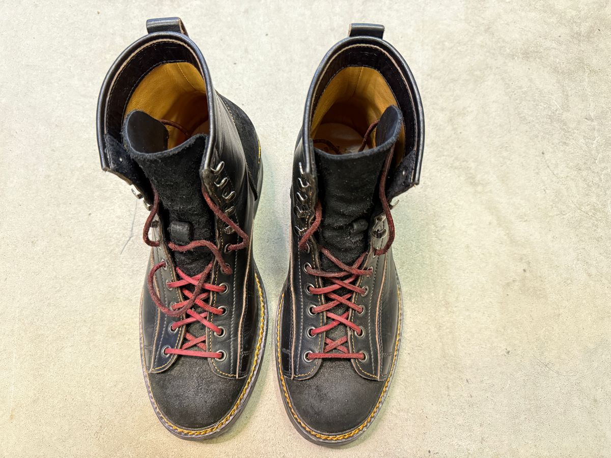 Photo by Civil2010 on December 2, 2024 of the Jakkrabbits 7-Inch Tamarin Boots in Shinki Black Teacore Horsebutt.