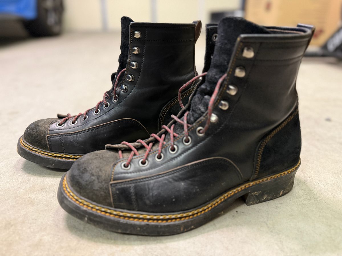 Photo by Civil2010 on February 2, 2025 of the Jakkrabbits 7-Inch Tamarin Boots in Shinki Black Teacore Horsebutt.