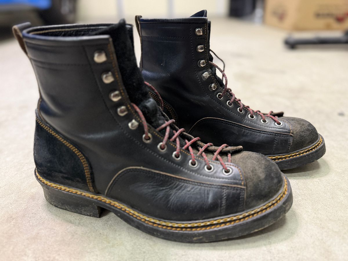 Photo by Civil2010 on February 2, 2025 of the Jakkrabbits 7-Inch Tamarin Boots in Shinki Black Teacore Horsebutt.