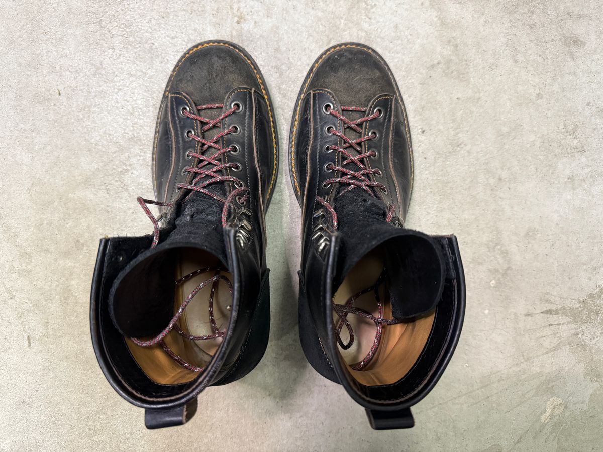 Photo by Civil2010 on February 2, 2025 of the Jakkrabbits 7-Inch Tamarin Boots in Shinki Black Teacore Horsebutt.