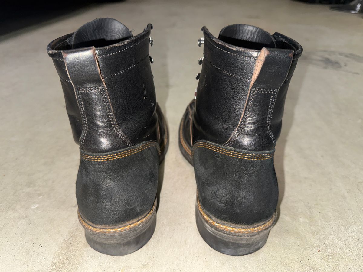 Photo by Civil2010 on March 2, 2025 of the Jakkrabbits 7-Inch Tamarin Boots in Shinki Black Teacore Horsebutt.