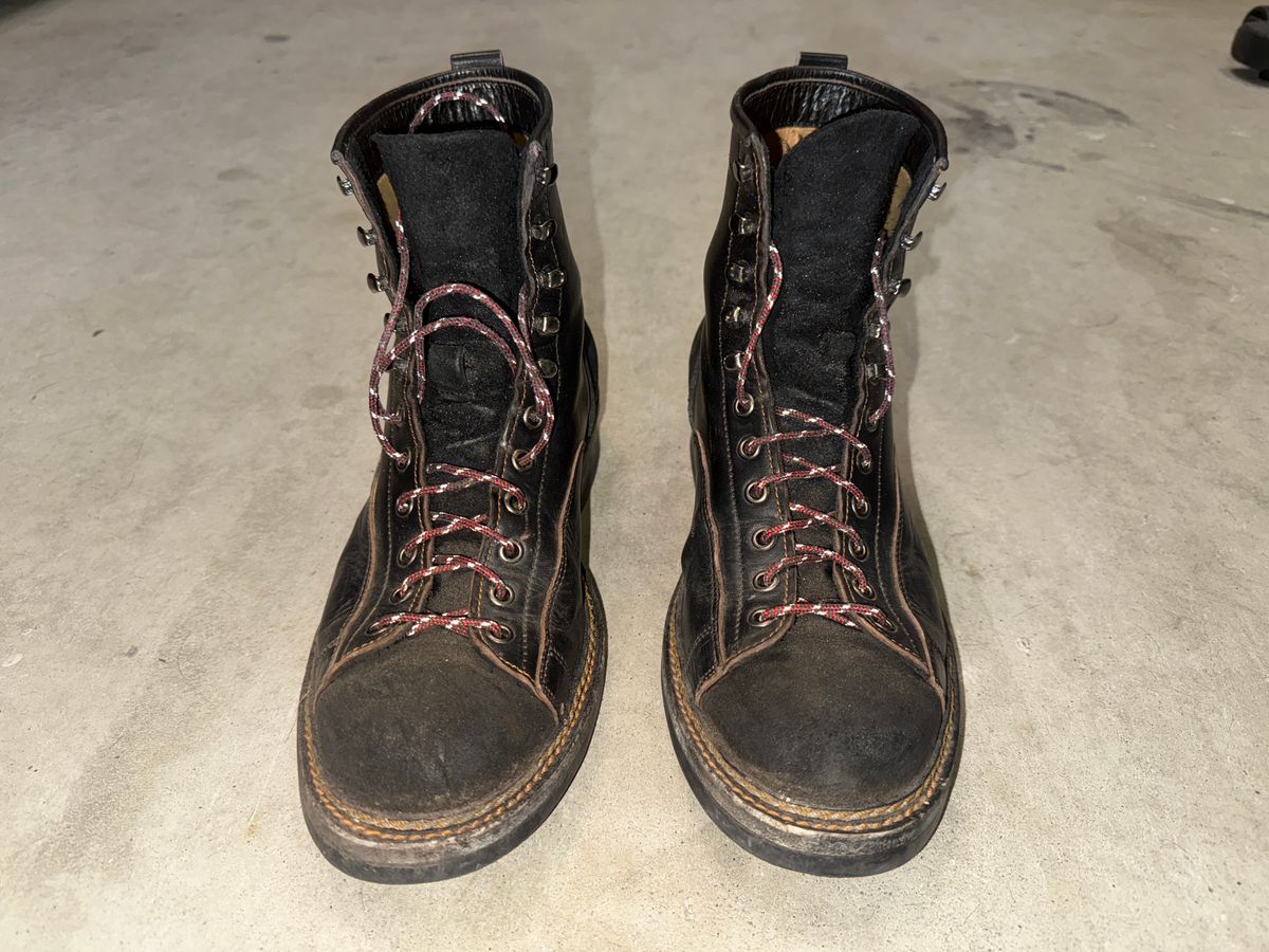 Photo by Civil2010 on March 2, 2025 of the Jakkrabbits 7-Inch Tamarin Boots in Shinki Black Teacore Horsebutt.