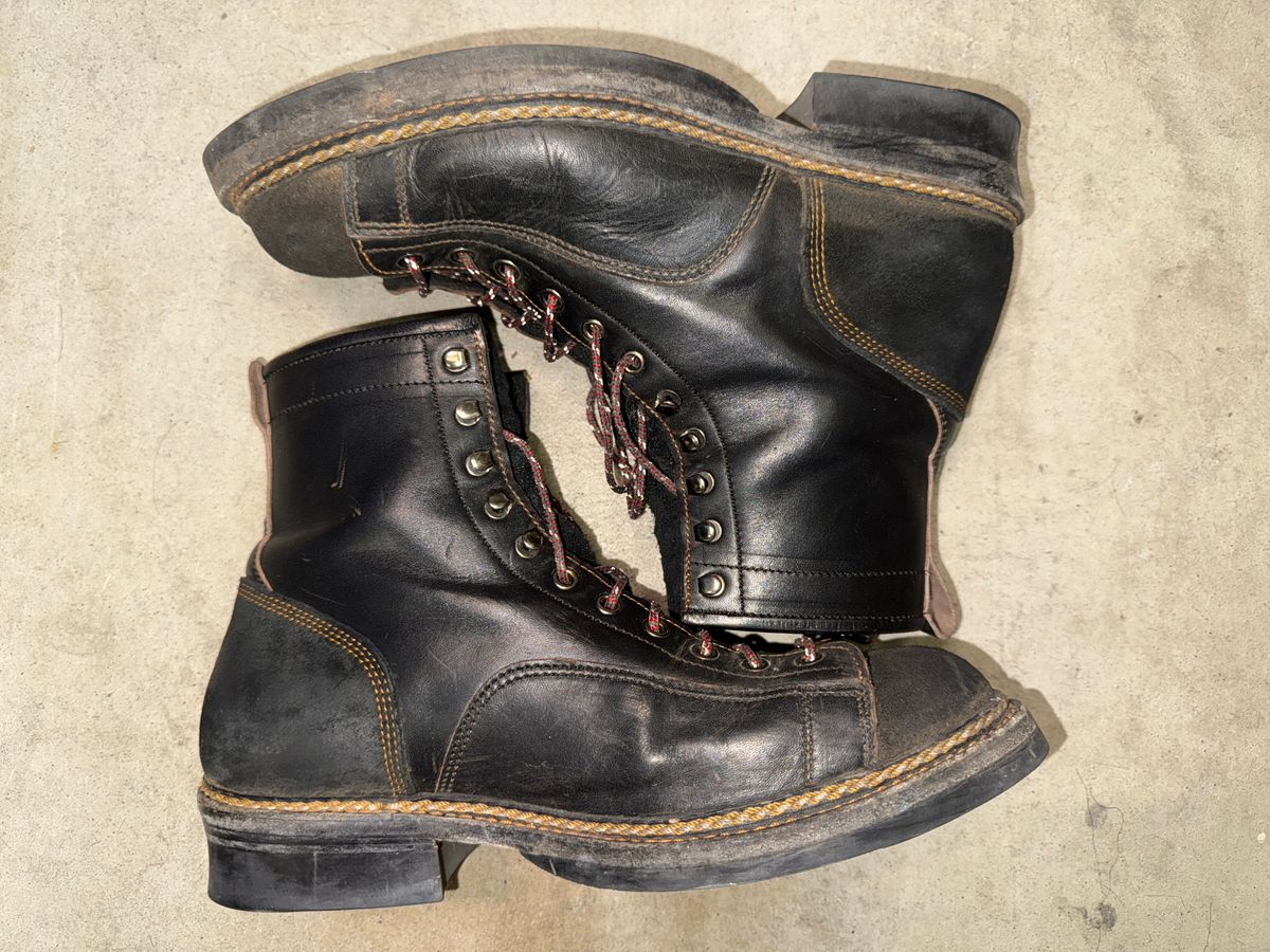 Photo by Civil2010 on March 2, 2025 of the Jakkrabbits 7-Inch Tamarin Boots in Shinki Black Teacore Horsebutt.